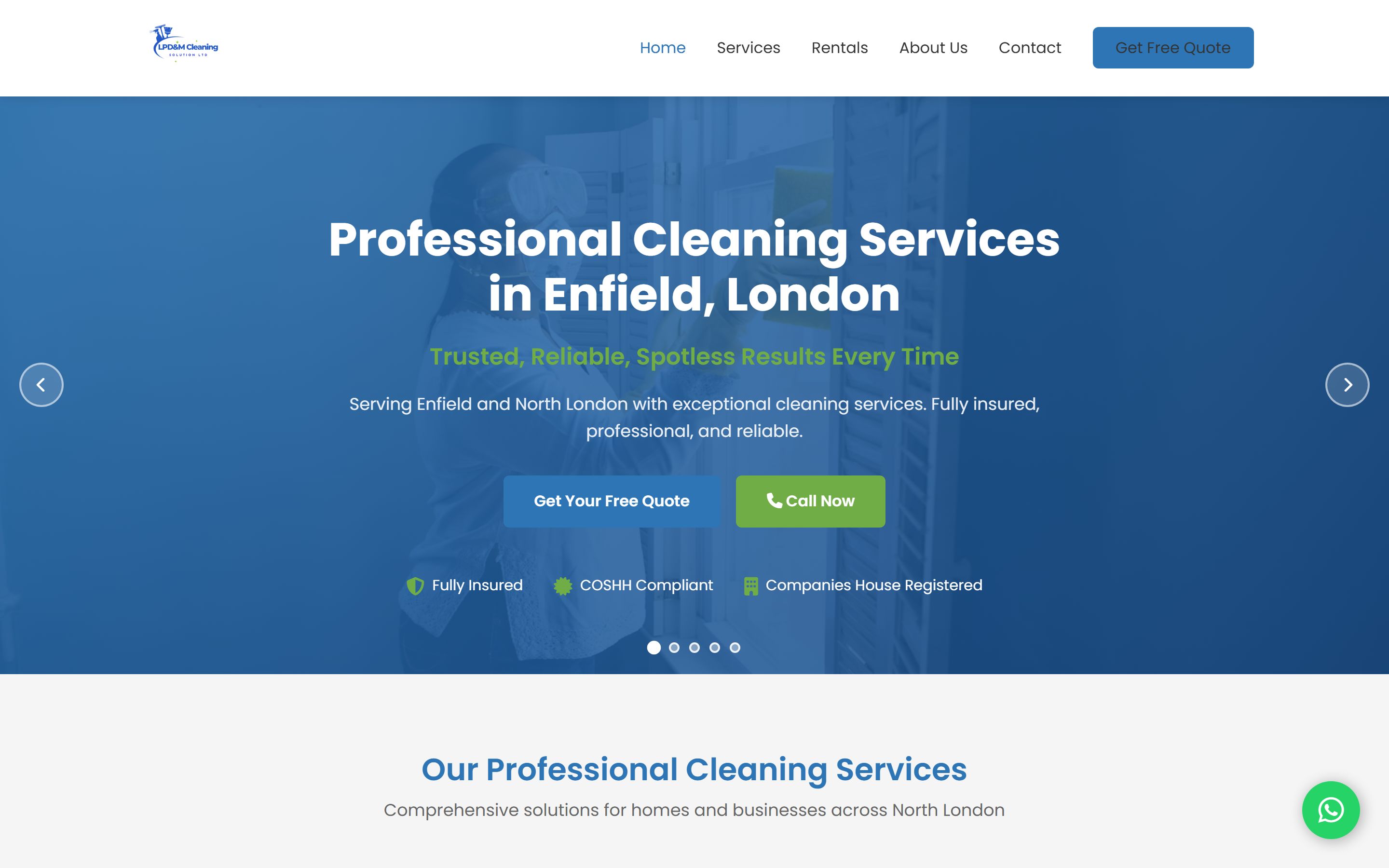 LPD&M Cleaning Solutions Website Frontend